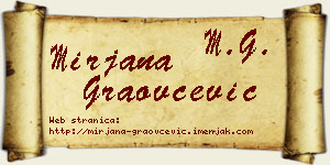 Mirjana Graovčević vizit kartica
